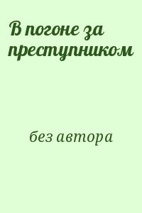 В погоне за преступником читать онлайн