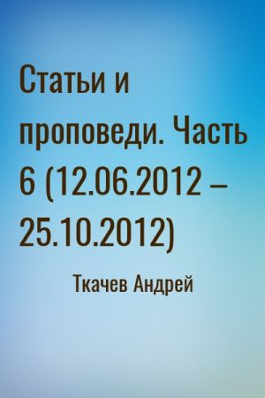 Статьи и проповеди. Часть 6 (12.06.2012 – 25.10.2012) читать онлайн