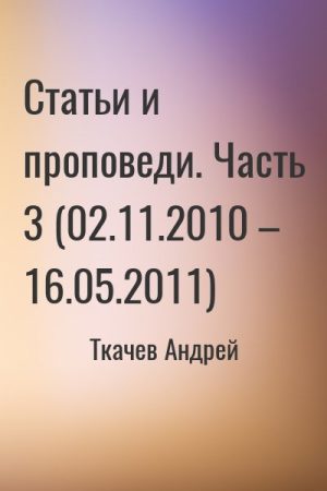 Статьи и проповеди. Часть 3 (02.11.2010 – 16.05.2011) читать онлайн